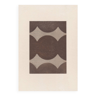 Peinture abstraite sur papier B352 signée Eawy