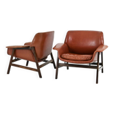 Set of 2 “849” Armchairs by Gianfranco Frattini for Cassina, 1950s