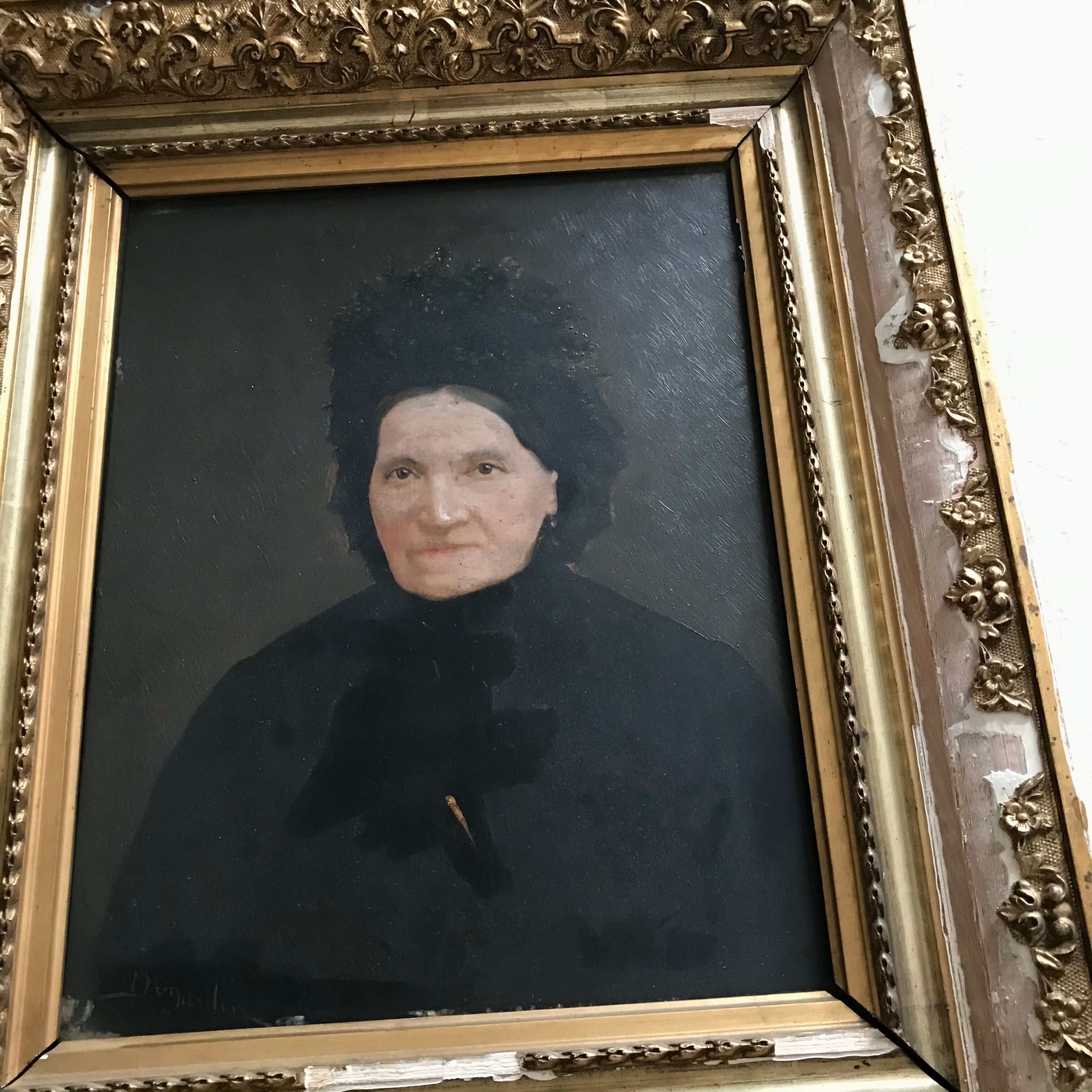 Signed old portrait