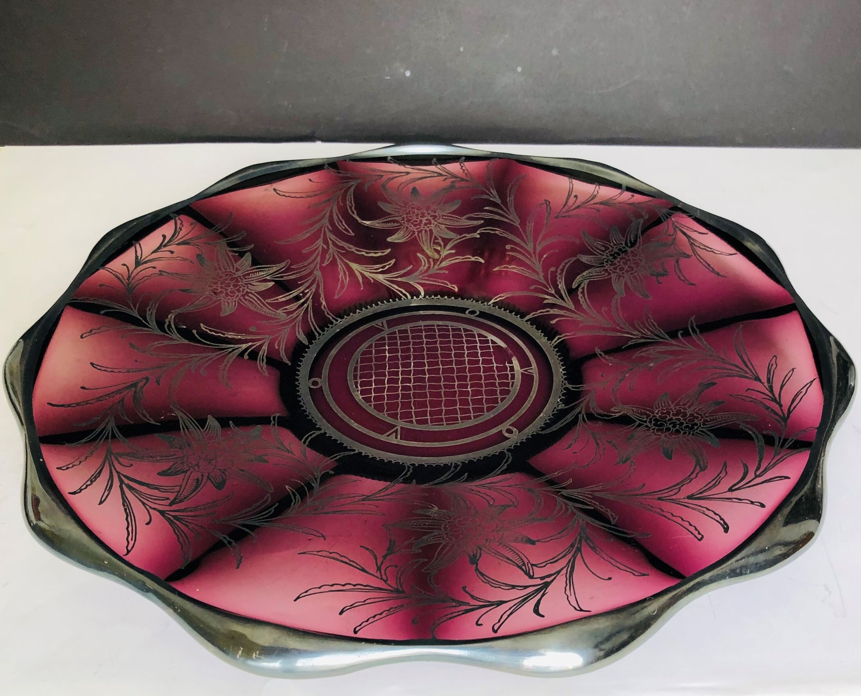 Tinted glass dish