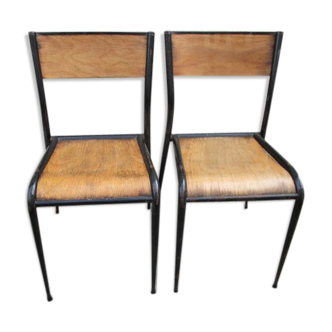 Pair of old school chairs mullca