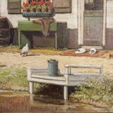 H. Veeninga, Landscape, Early 20th Century, Oil Painting on Canvas