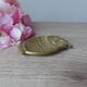 Small carved brass owl ashtray, owl pocket ashtray