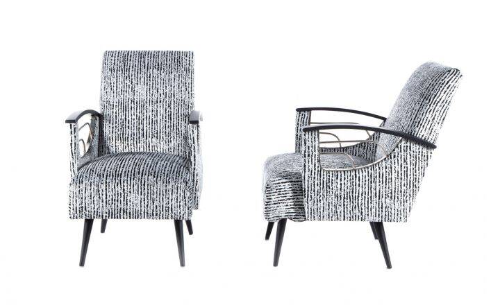 Set of 2 vintage cavalry armchairs, 1970s