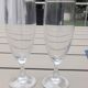 Lot de 2 flûtes à champagne / verres à dégustation gravés
