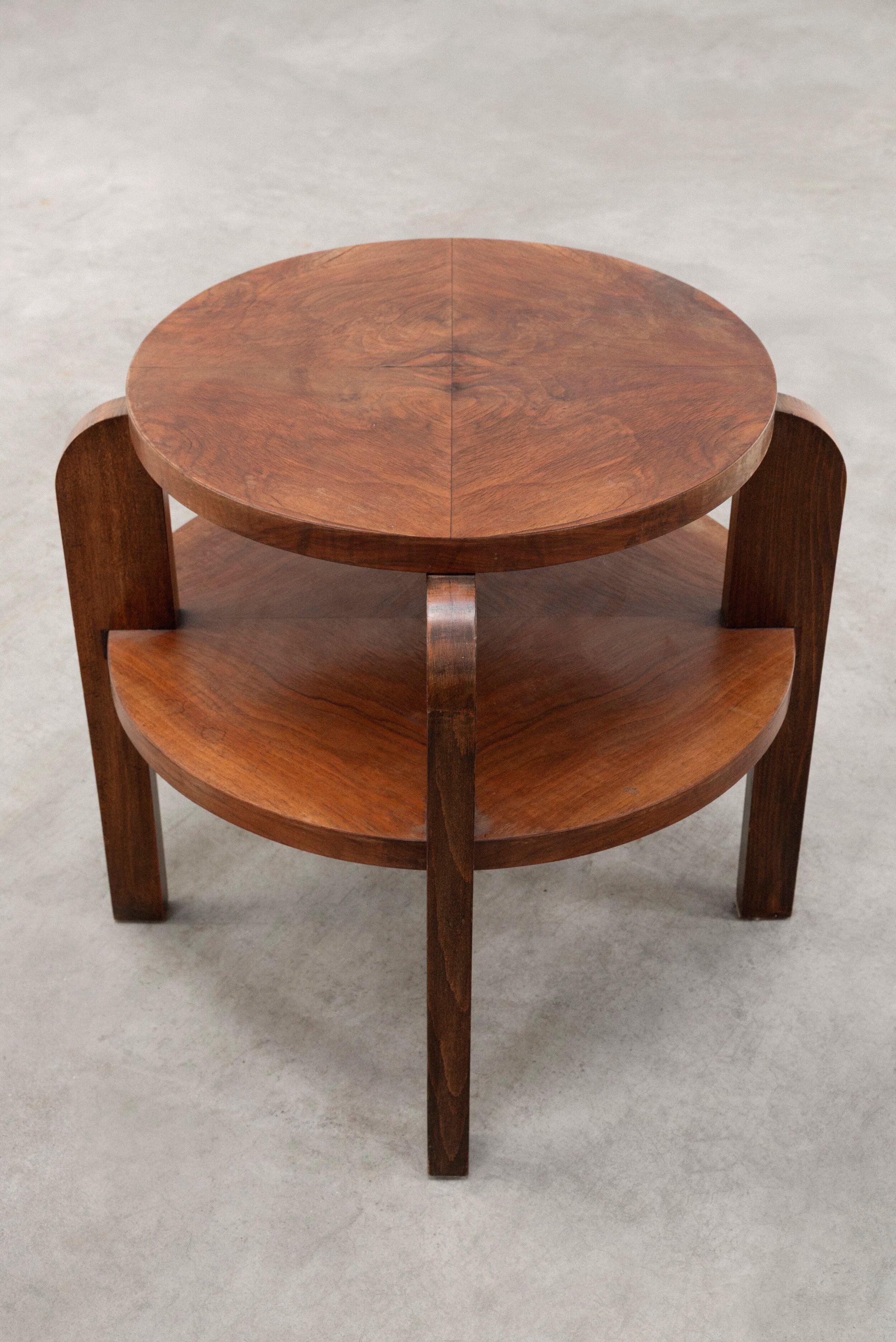 French Art Deco two-tier side table, c. 1930s