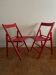 2 Chaises pliantes en bois vintage