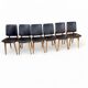 Lot de 6 chaises scandinaves Années 60