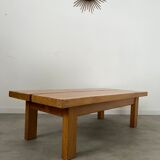 Solid elm wood coffee table 60s