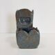Brutalist Green Glazed Ceramic Flowerpot, 1960s