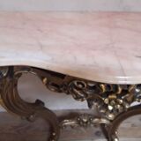Gilded wooden console marble Louis XV style