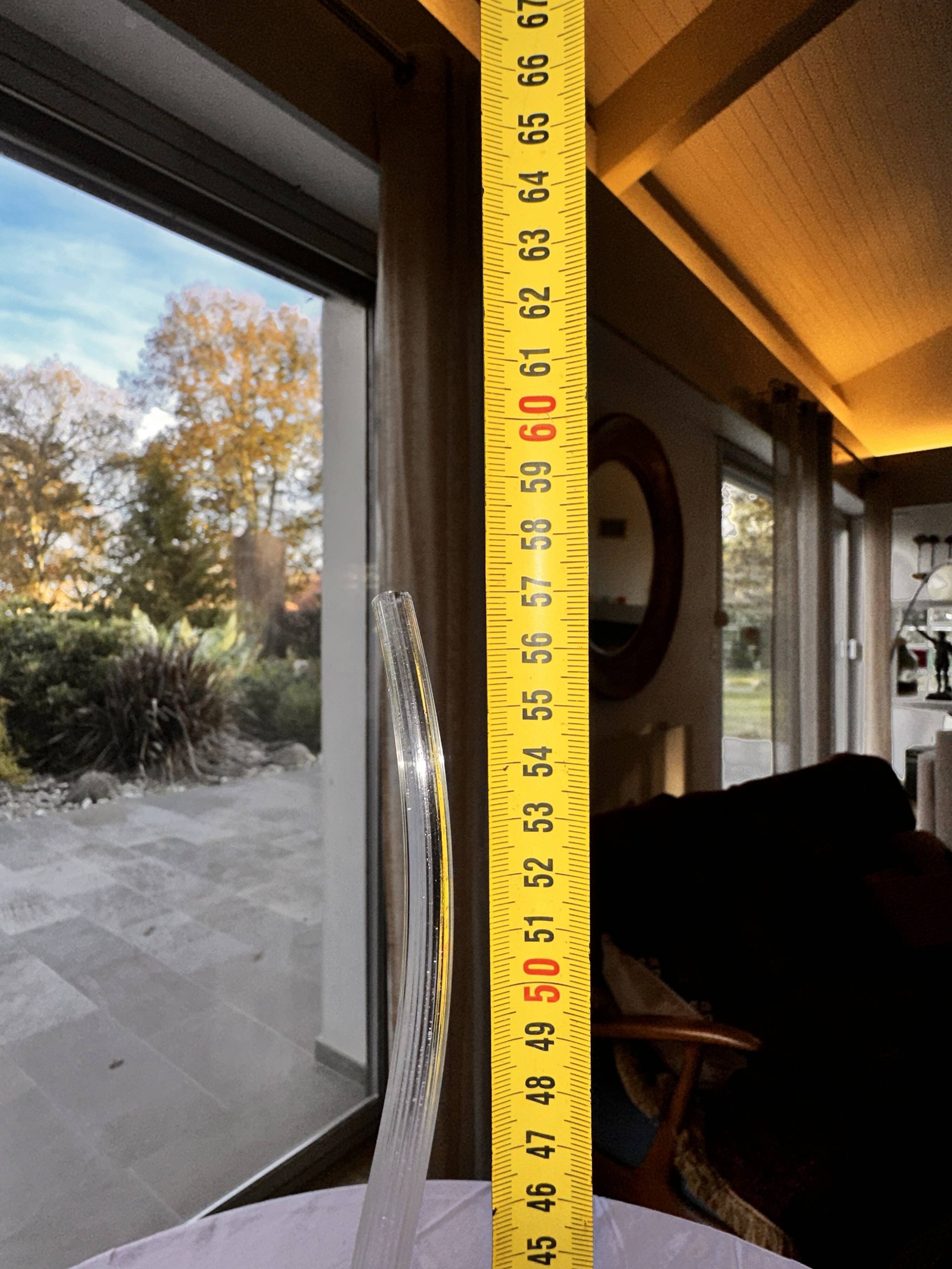 Salviati soliflore vase Aria Piccolo model in transparent ribbed glass