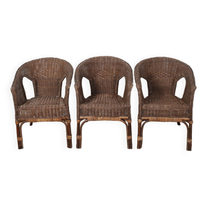 fauteuil Rotin Vintage,