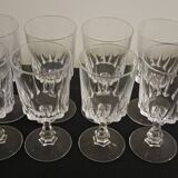 8 verres à eau en cristal