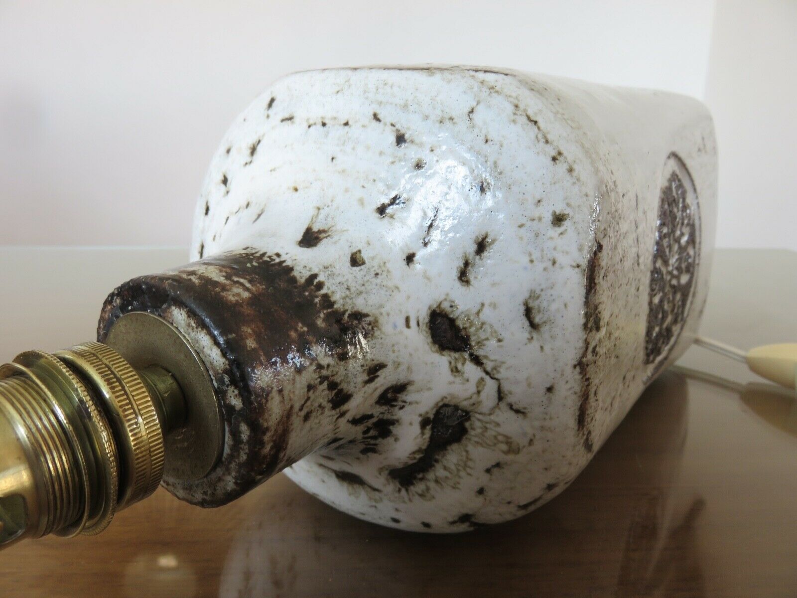 Ceramic lamp by Albert Thiry 60s signed