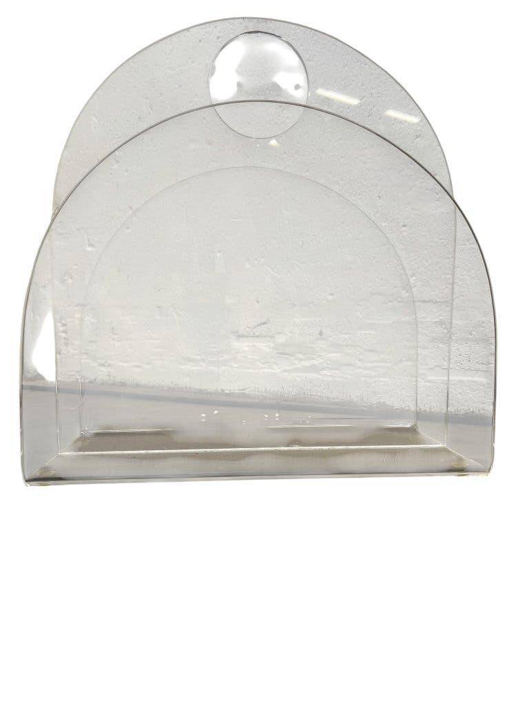 Vintage magazine/newspaper rack in transparent plexiglass