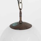 Large Globe Opaline Pendant Lamp