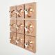 Set of nine wall lamps copper Klaus Hempel for Kaiser Leuchten 1970