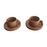 Two cups and saucers Brenne sandstone