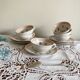 Set of 6 coffee, tea, chocolate cups, antique Limoges porcelain
