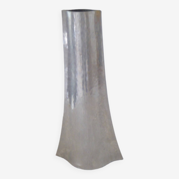 Zanetto silver metal vase 1970s