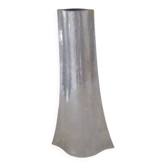 Zanetto silver metal vase 1970s