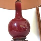 Vintage enamelled porcelain lamp