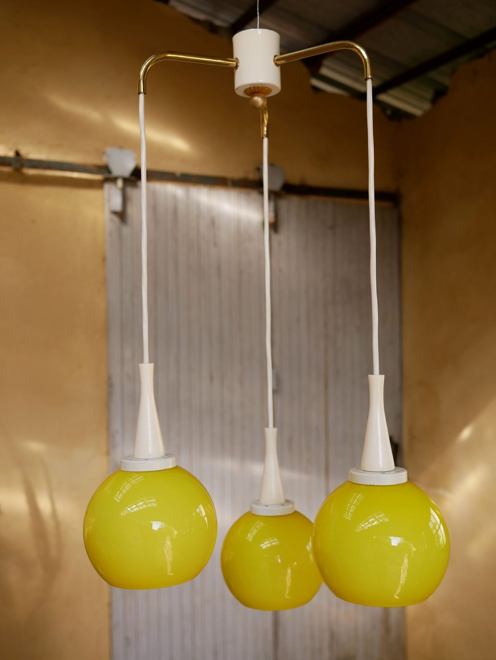 Hanging lamp cascade 3 vintage globes