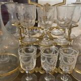Cave a liqueur complète Napoléon III Marqueterie boulle Coffret ancien