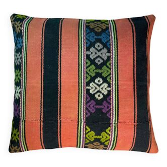 Vintage turkish kilim cushion cover