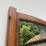 Rectangular wooden mirror