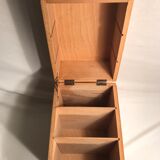 Wooden old organizer of vintage sheets