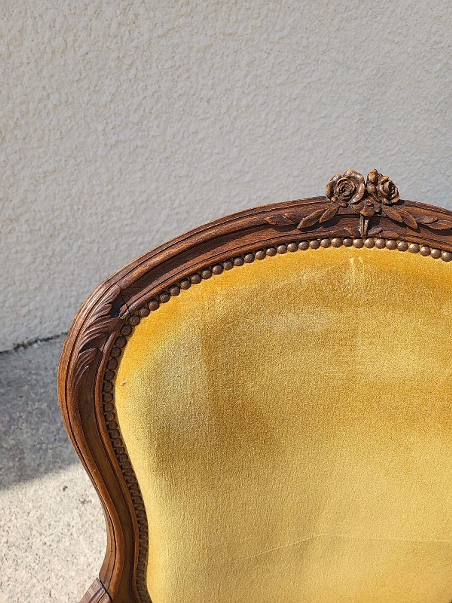 Armchair louis xv mustard walnut of the xix th century n°17
