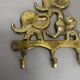 Brass "elephant" hook coat element by walter bosse herta baller, austria 1950s