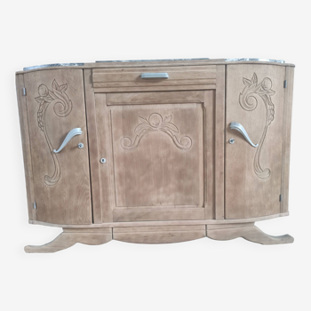 Art deco sideboard with gray marble