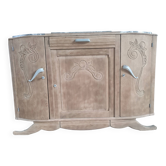 Buffet enfilade art déco avec marbre gris