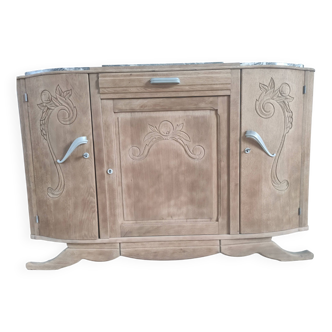 Art deco sideboard with gray marble