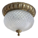 Plafonnier bronze et verre