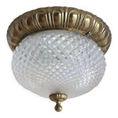 Plafonnier bronze et verre