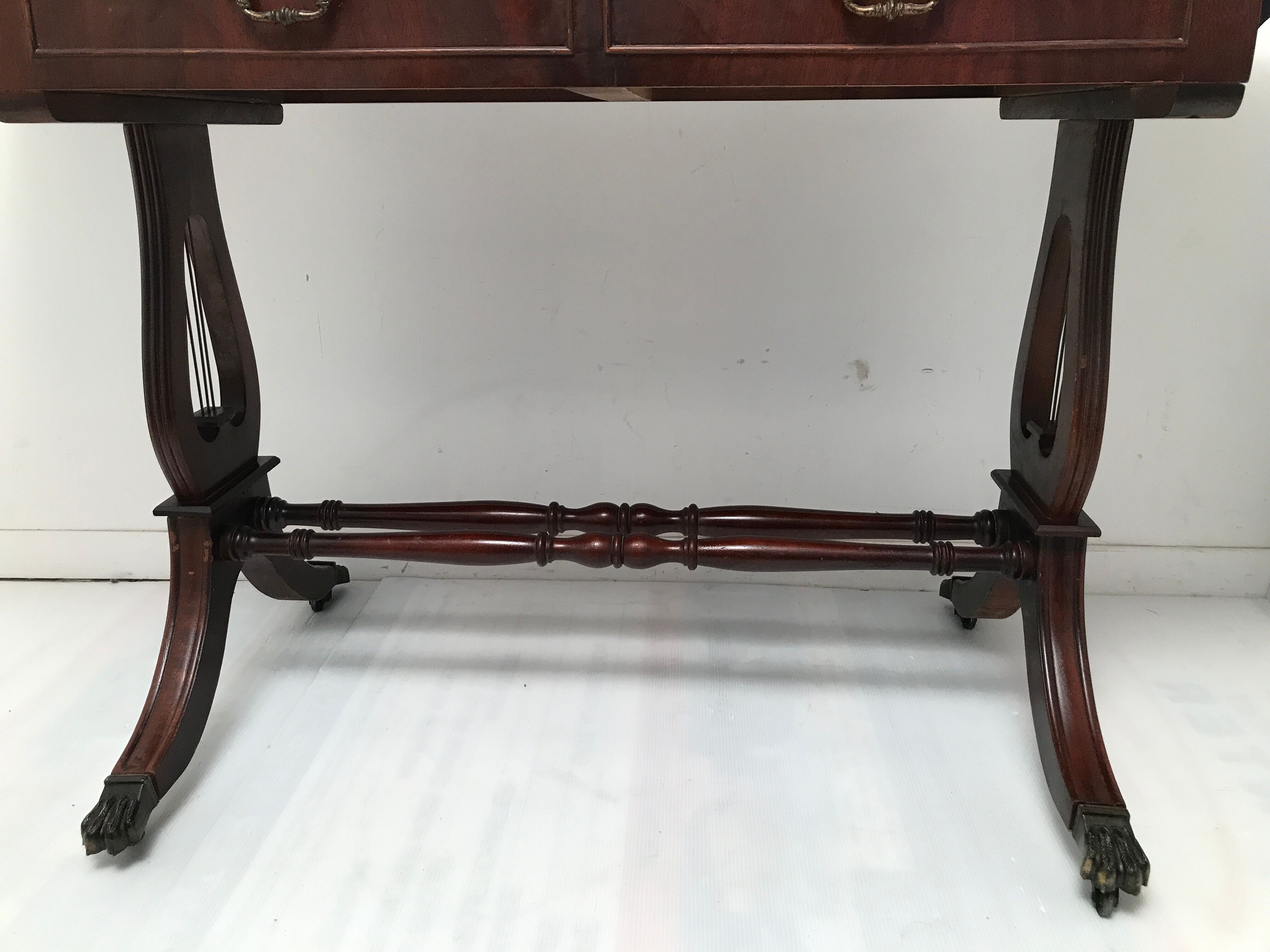 Wooden lyre english style desk