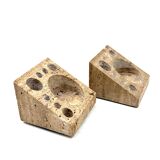 Enzo Mari, Set of 2 travertine desk organizers, Danese Italy 1970s