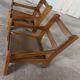 Fauteuils en cuirs et bois vintage