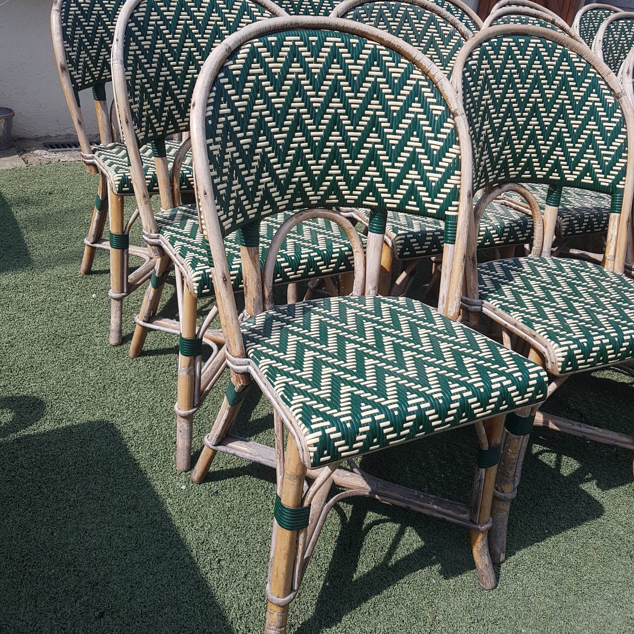 Lot of 15 bistrot terrace chairs Maison Gatti