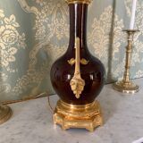 Lampe Sèvres sang de boeuf de "Charles Ficquenet"