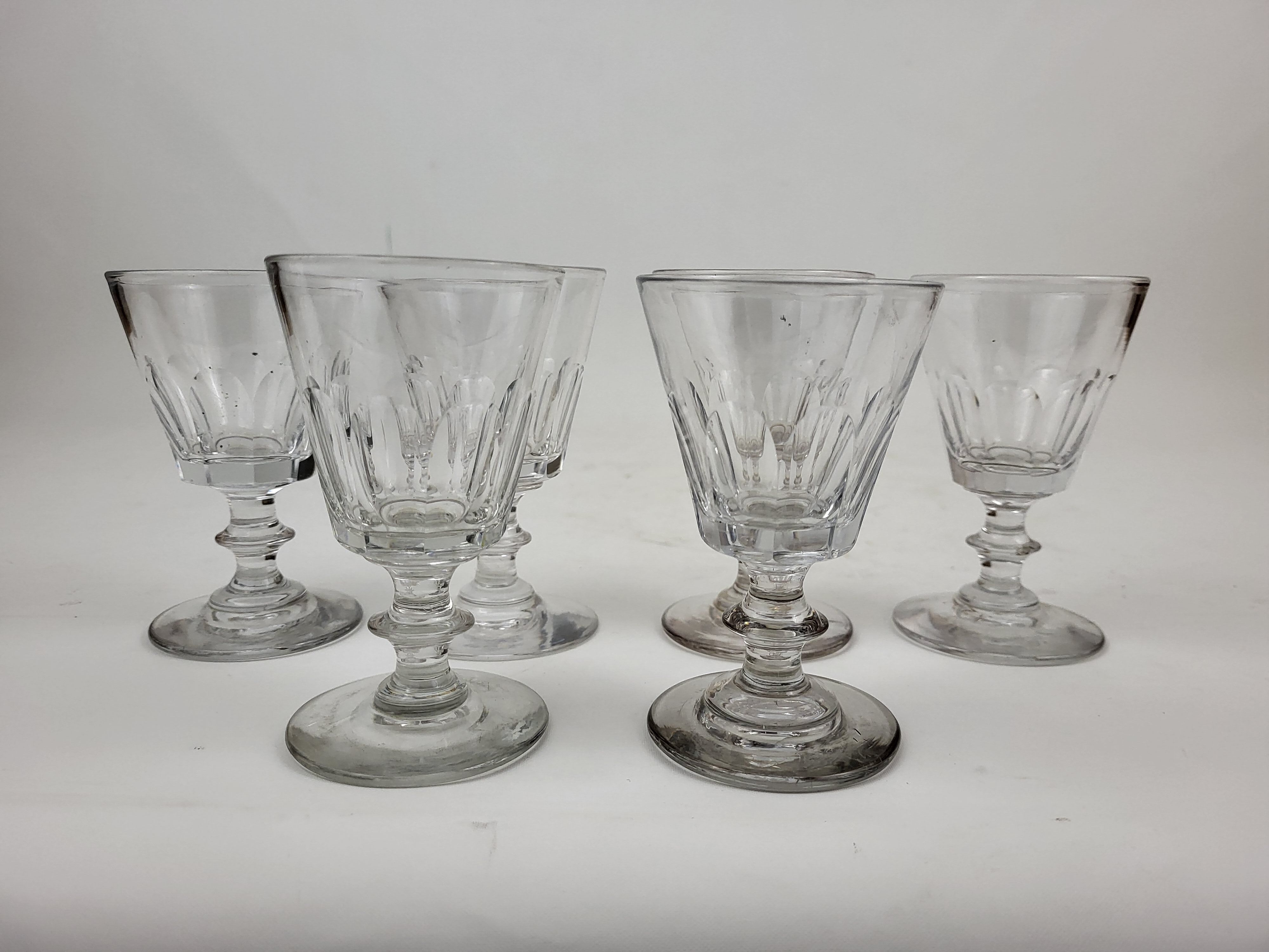 6 wine glasses cristal baccarat / saint-louis model caton
