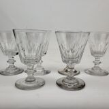 6 wine glasses cristal baccarat / saint-louis model caton
