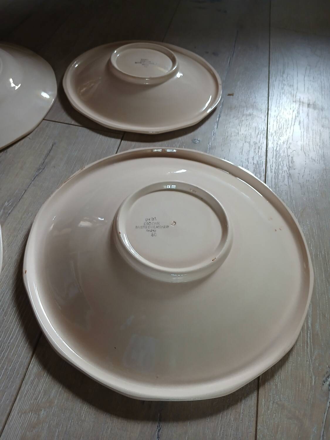 4 old dishes from Digoin and Sarreguemines