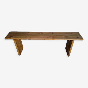 Banc bois patiné massif 140cm