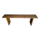 Solid patinated wood bench 140cm