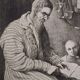 Engraving XIXth "Reading lesson in Orenburg & Country Ugsters"